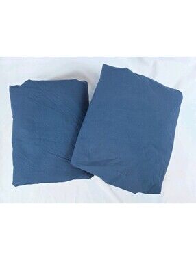 IKEA Ullvide Twin Dark Blue Fitted And Flat Sheet Set Of 2 Pre-owned